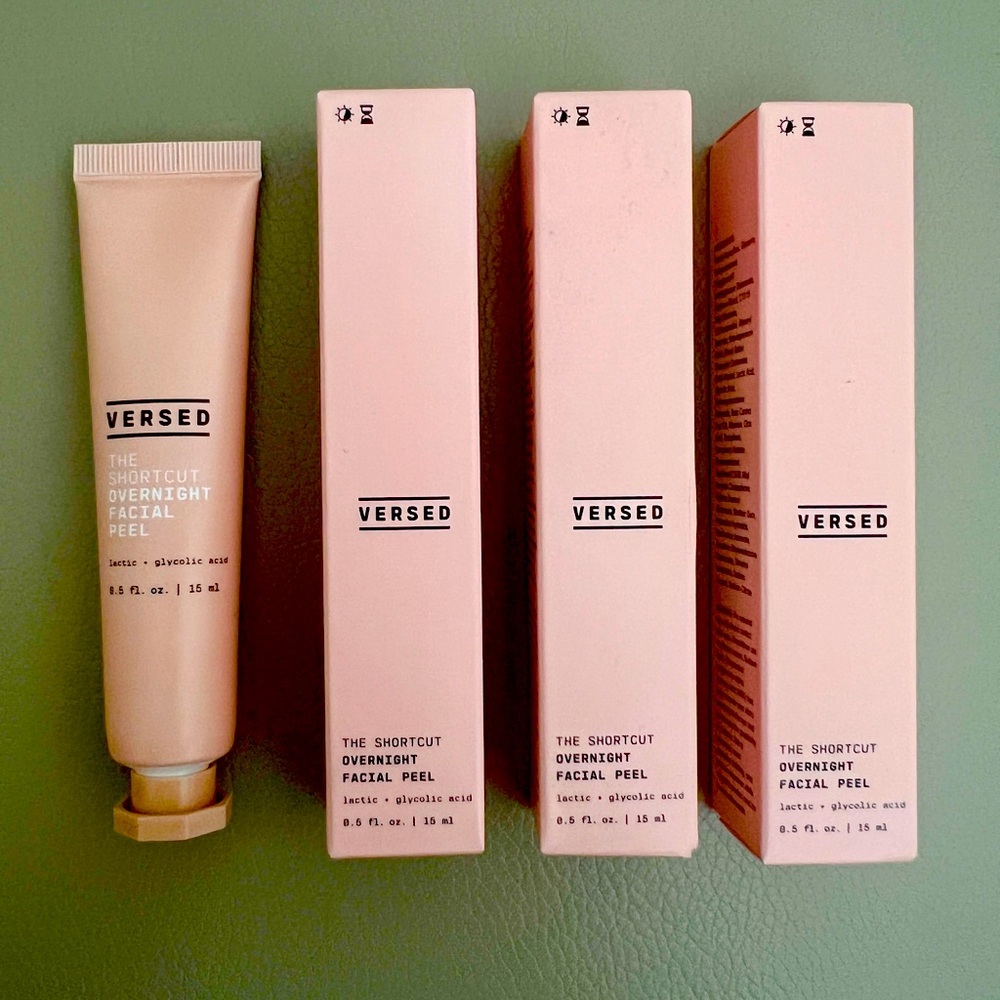 3x Versed Shortcut Overnight Facial Peel 0.5 Oz